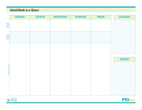 School Week at a Glance worksheet