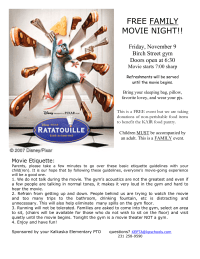 Movie Night flier