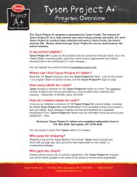 Tyson Project A+ Program Overview