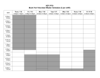 Volunteer Shift Master Form - Grid Style